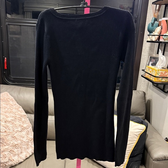 NWT TEZENIS Black V-Neck Women's Top size Large - Picture 5 of 5